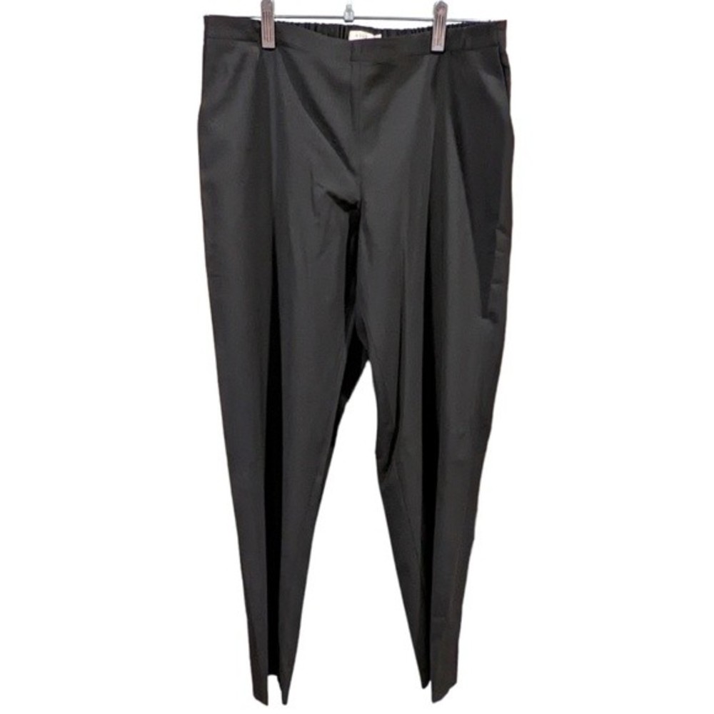 6397 Tropical Wool Mid Rise Cropped Pants Size Large Black - Picture 1 of 11